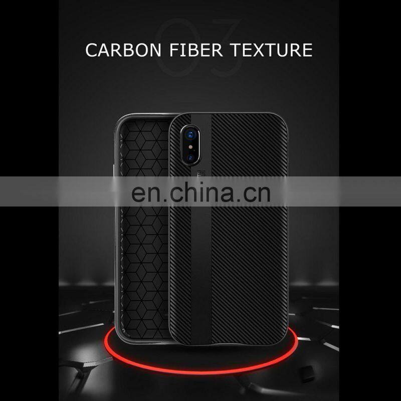 Blade Series Detachable PC Frame and Carbon Fiber TPU Back Cover Case for iPhone X - Gold