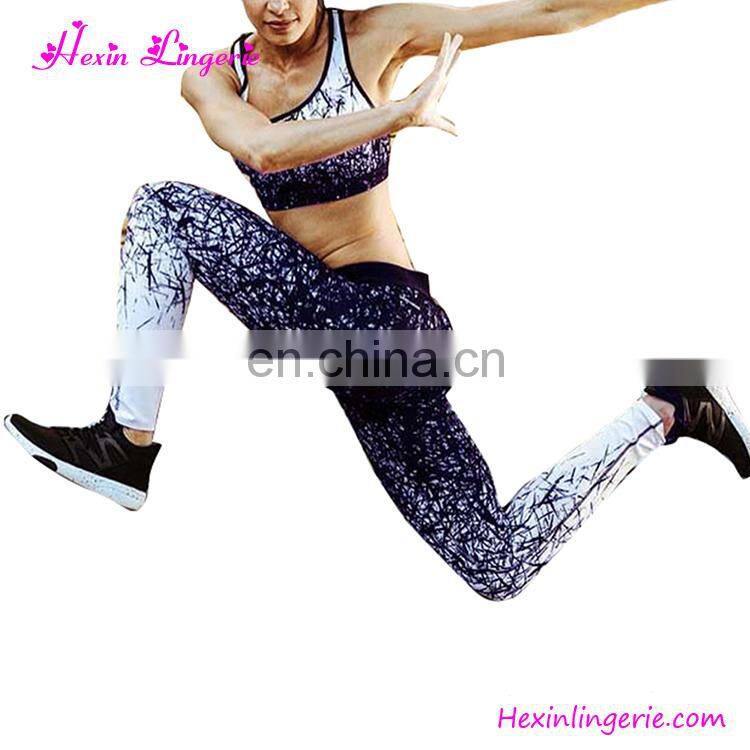 Wholesale Custom Tight Sports Flower Pants Ladies Printed Leggings