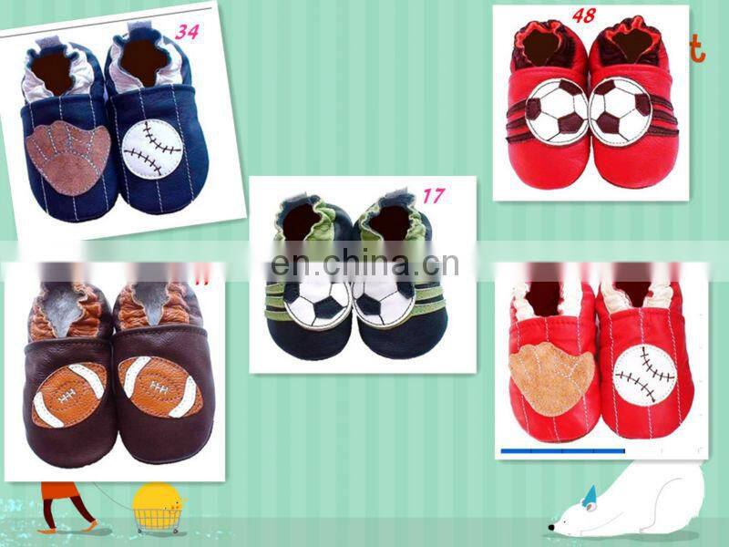Newborn Baby Shoes Cow Leather Soft Sole Loafers Hot Pink Cherry Pattern