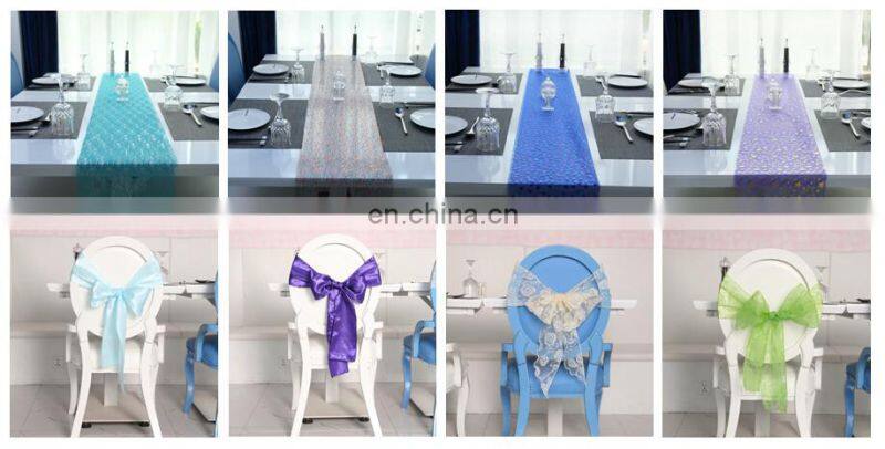 2015 Various Sizes Decorative Long Purple Organza Chair Bows