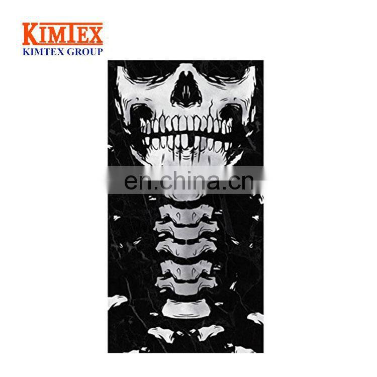 Skeleton Seamless Bandana, X Ray Skull Face Mask for Dust, Music Festivals, Raves, Riding,
