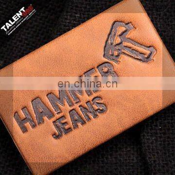custom handbag garment embossed leather label