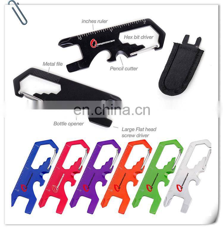 8 in 1 stainless steel pocket multi function tool with screwdriver,bottle opener,ruller,wrench,