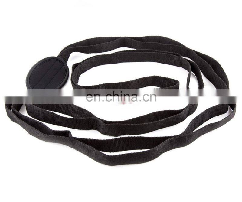 Cotton Yoga Stretching Exercise Strap Band with Multiple Grip Loops