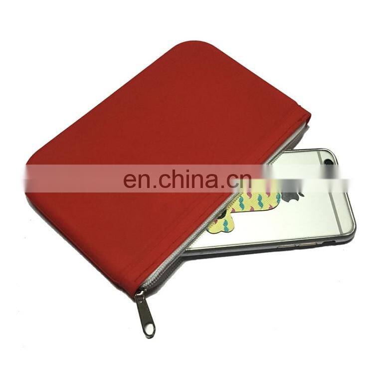 Factory Both Side Plain Design Zipper Cosmetic Purse Wallet Kids Pencil Case Silicone Bag