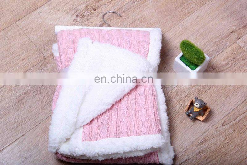 Factory Manufactured Super Soft Knitted Organic Cotton Baby Blanket
