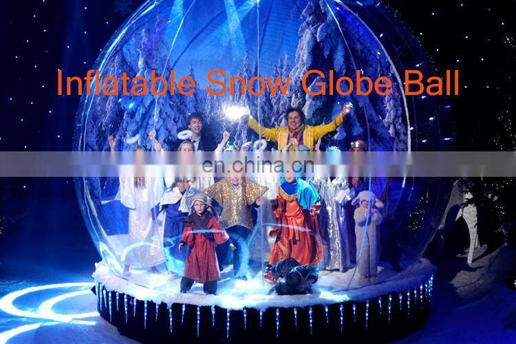 Wholesale attractive inflatable transparent snow ball inflatable christmas snow globe party human size snow globe