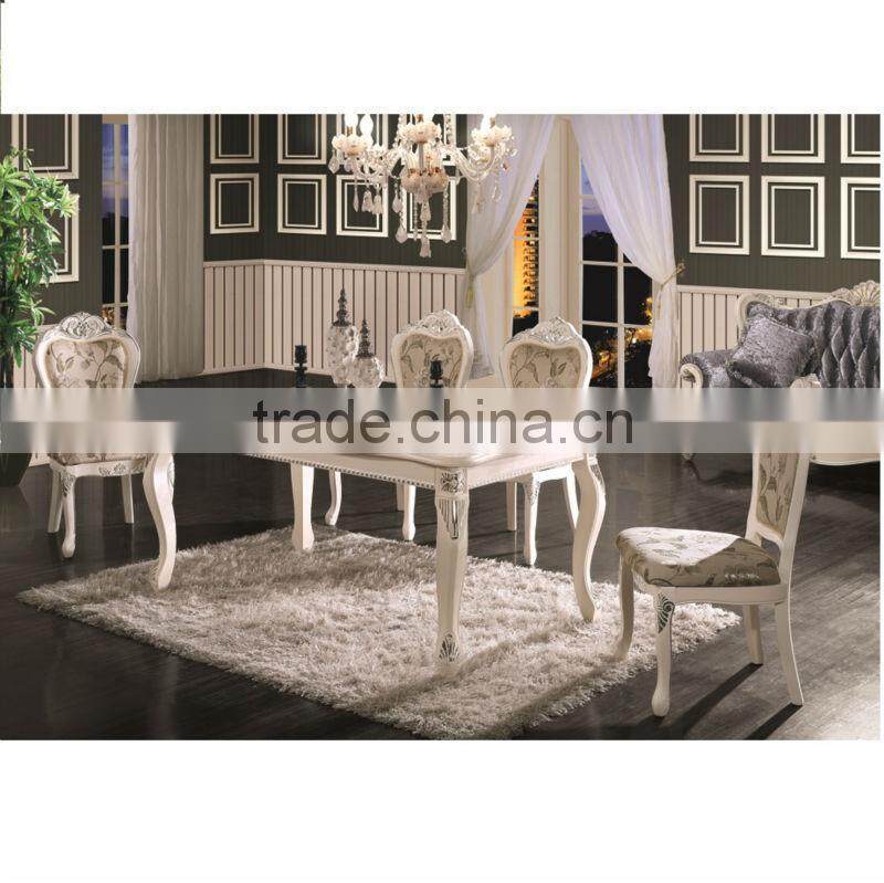 Dinningroom Series/solid wood antique european style dining table and chairs