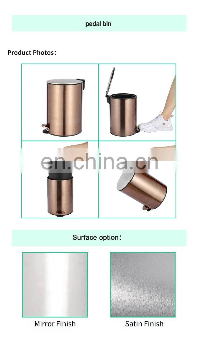 Popular decorative stainless steel pedal trash bin / trash can