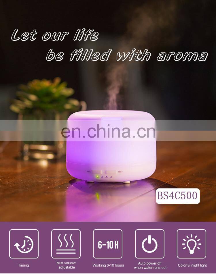 2021 500 ml Mist Difusores Aromaterapia Air Aromatic Aromatherapy Machine Diffuseur Humidifier Aroma Diffuser
