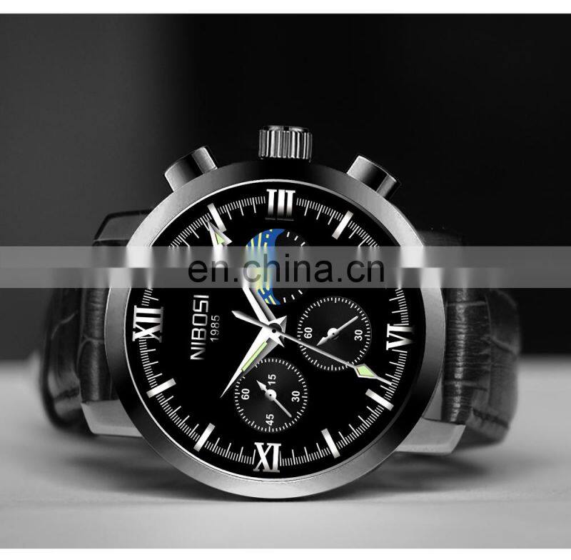 NIBOSI Men Watches Luxury Famous Top Brand Fashion Casual Dress Watch Quartz Wristwatches Relogio Masculino Customizable