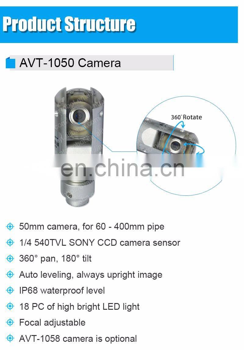 Pipeline tube inspection water leak detection camera