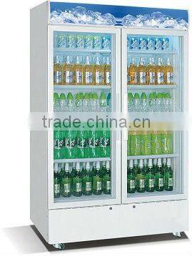sticker printed beverage showcase, supermarket equipment