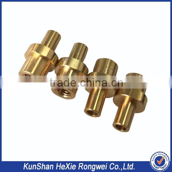 Golden anodized metal cnc lathe machining parts