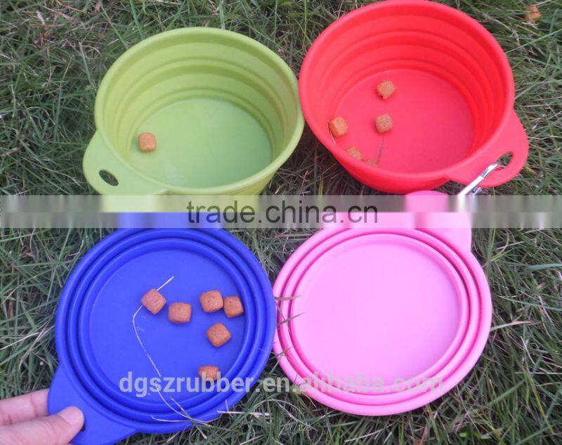 Non-stick and unbreakable collapsible silicone pet bowl