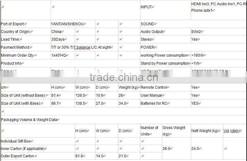 48'FLAT 'SCREEN LED TV 52INCH COMMERCIAL LED TV TELEVISION