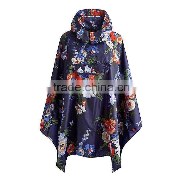 All Over Printing Ladies Fashion Rain Ponchos