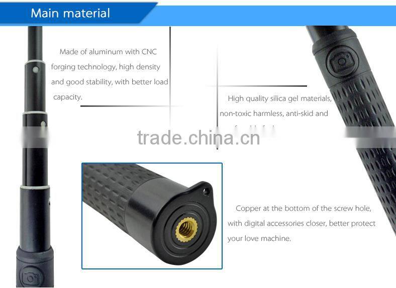 Aluminum forging extendable handheld wired monopod