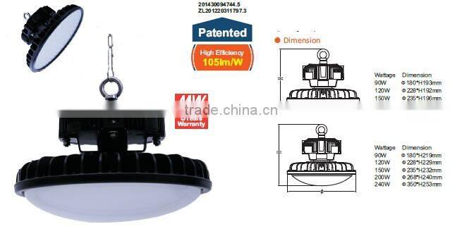 Stadium LED high-bay-lights UFO150W led industrial highbay UL DLC led-high-bay-lights