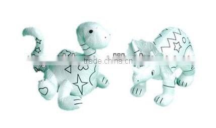 DIY educational stuffed washable painting plush toy for kids/washable painting dog plush toy