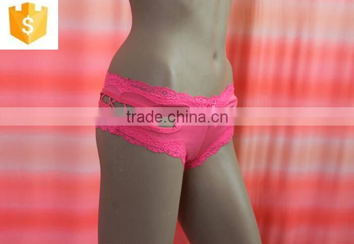 sexy daily thongs,cotton and lace fabric, fancy panty thong