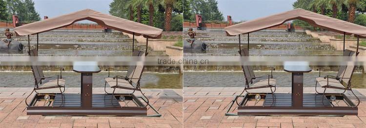 Simple Modern Sun Room Four-Bit Garden Wrought Iron Gazebo Dynamic Outdoor Gazebo Swing