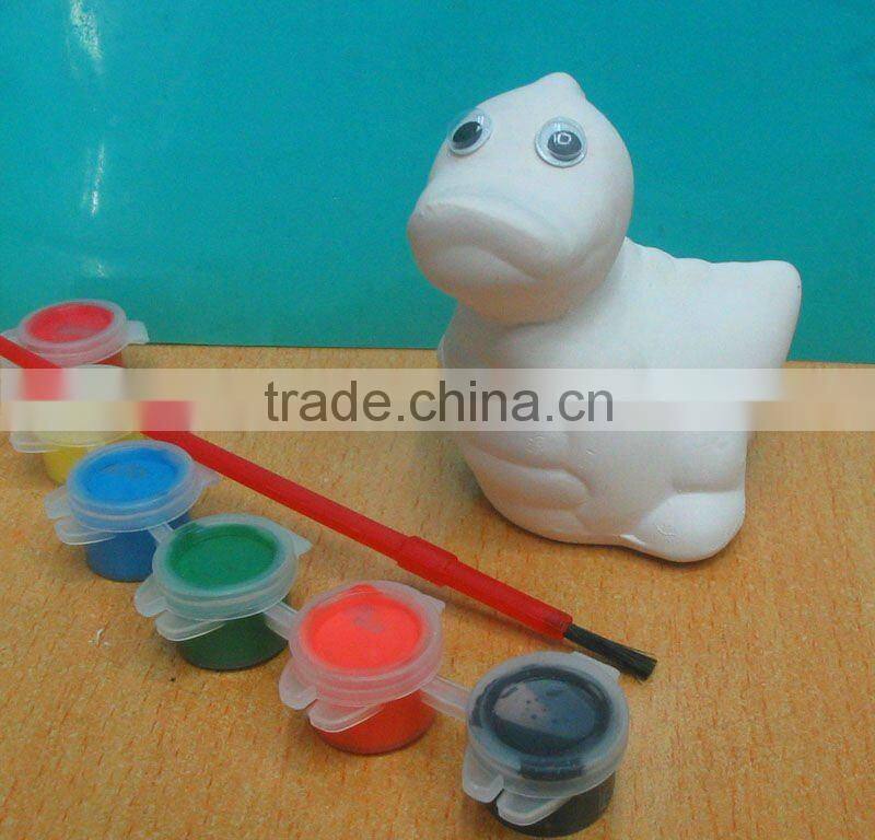 Kids diy ceramic dolomite car paint color with brush