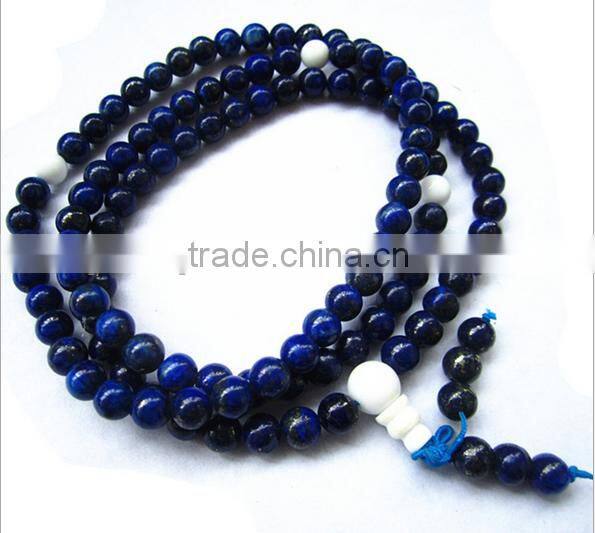 6mm 8mm Tibetan Buddhist Lapis Lazuli Mala 108 Beads crystal malas