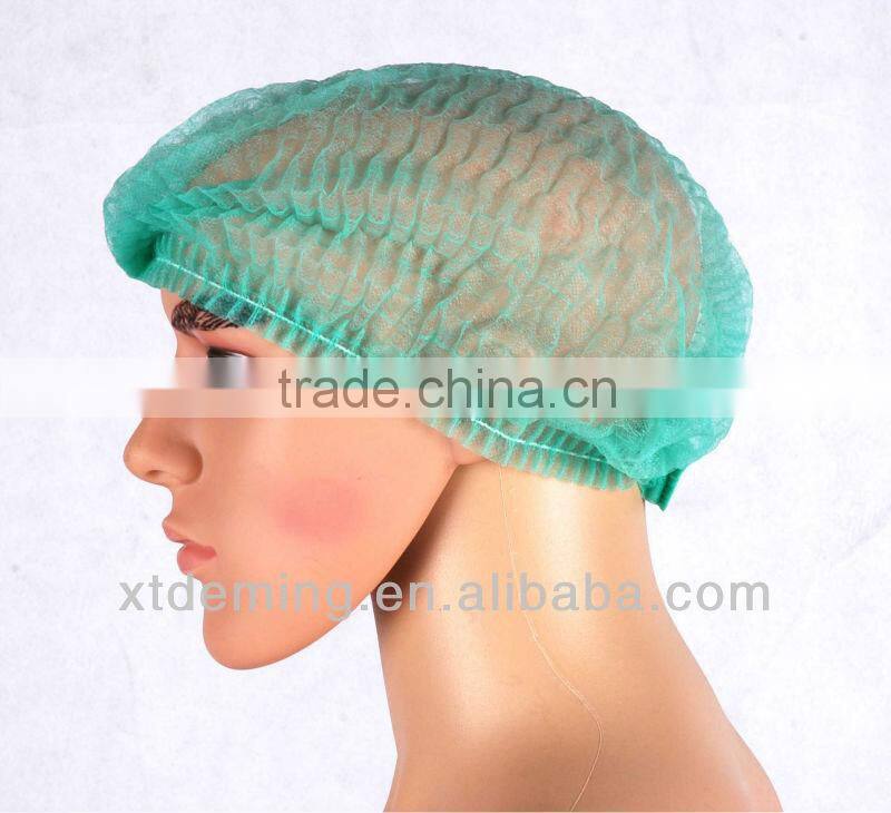 Disposable Non woven double/single Elastic Mob Cap/clip cap 19" 21"