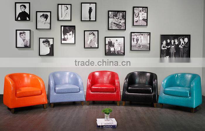 single sofa pu used cafe chair