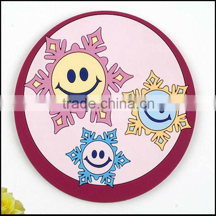2016 popular high quality rubber 3d coaster wholesale