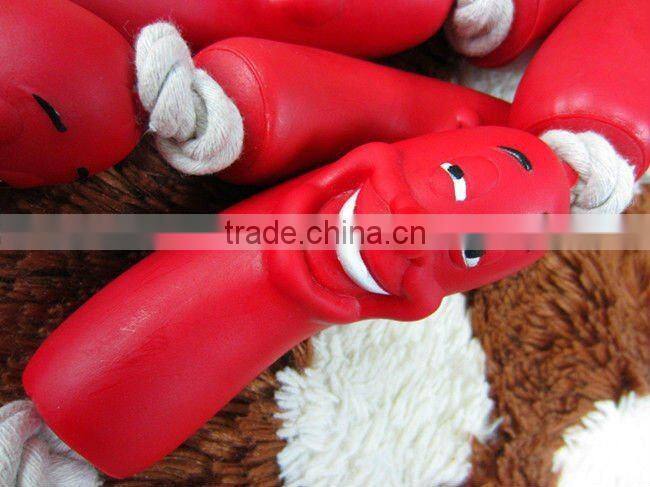 blind dogs accessories-3 shapes of vinyl sausage with rope