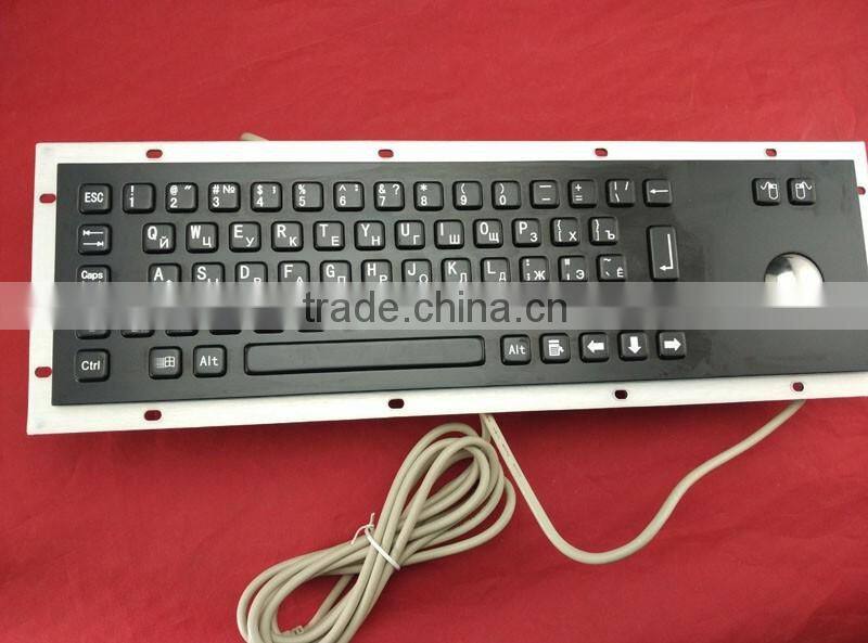 Russian IP65 stainless steel waterproof usb metal keyboard