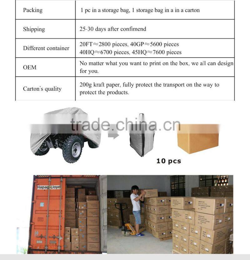 outdoor polyester fabric atv cover