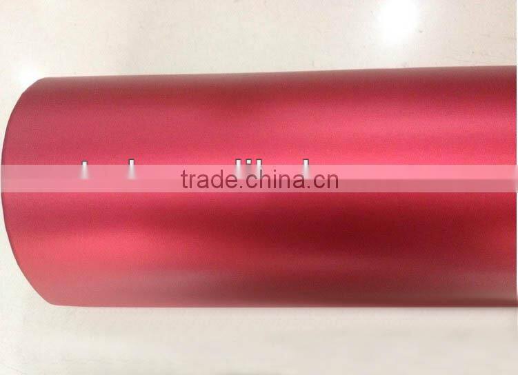 Newest Product ! Gold Matte chrome metallic car wrap vinyl film with air bubble size:1.52*20m