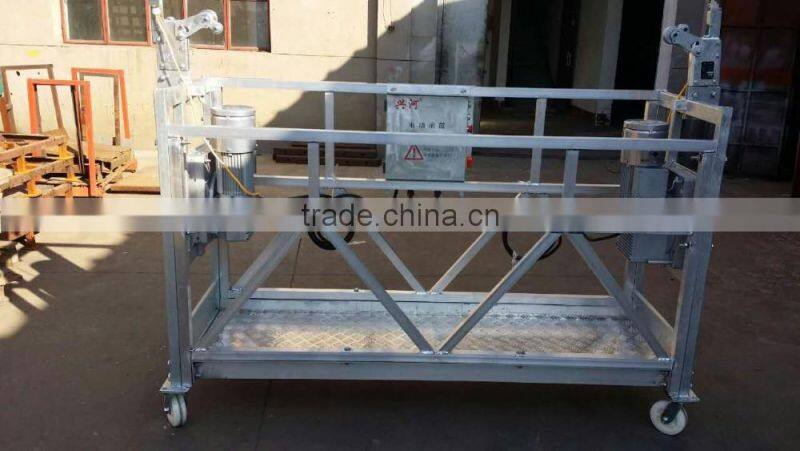 ZLP630 construction winch suspended platform / hoist gondola platform / suspended scaffolding