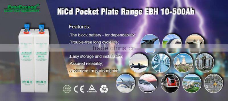 NiCd Battery suitable for switchgrear tripping,diesel engine starting,UPS