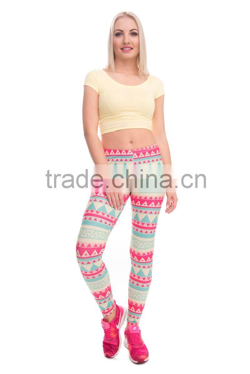 New Arrival 3D Printed Color Women leggings Aztec Green leggins woman