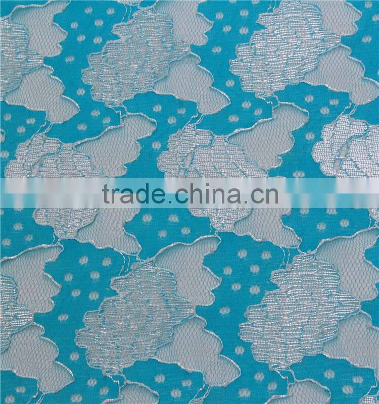 African shiny geometry luxury lace fabric