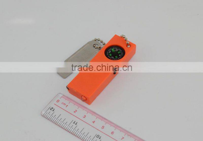 Outdoors Survival Flashlight Flint Fire Starter Scraper Whistle Kits Green Army Outdoor Perfect Partner