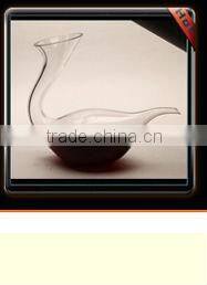 Promotional Crystal Clear Glass Decanter With Black Lid