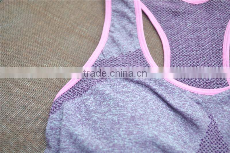 Sexy underwear women seamless sport bra yoga top padded tops