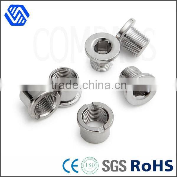 Carbon steel blue white zinc plated lock nut countersunk hex insert nut
