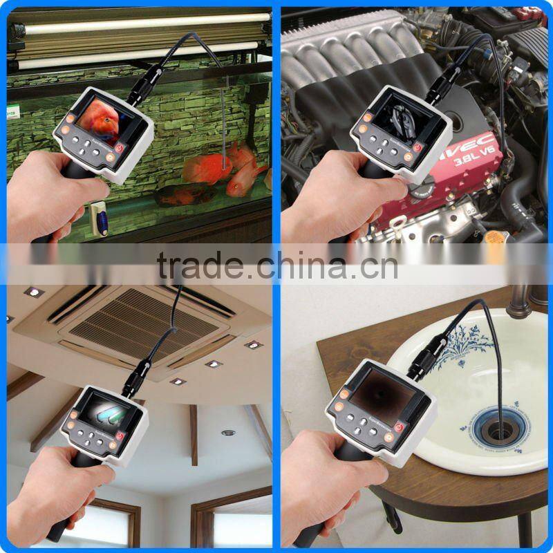 2.4" LCD Video DVR USB Zoom Rotate Inspection Camera Borescope Endoscope