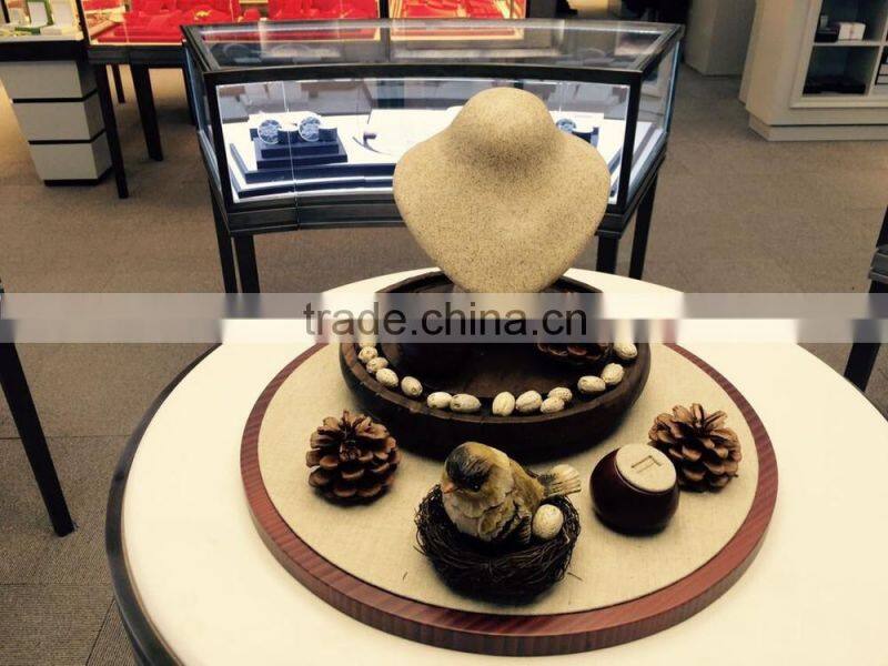 2015 newest modern wooden jewelry counter display stands