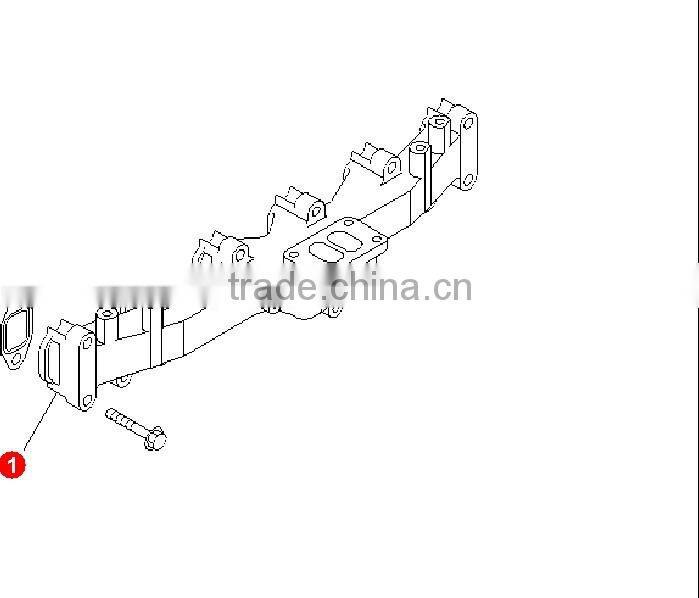 Excavator Parts PC200-7 S6D102 6735-11-5120 marine exhaust manifolds
