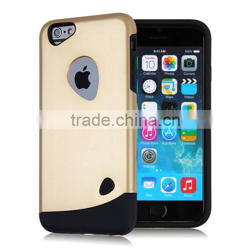 Wholesale 2 in 1 hybrid PC and TPU combo case for iPhone 6 plus 5.5 inch