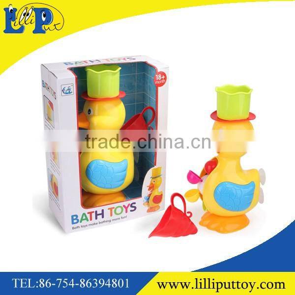 Interestiong cartoon carb baby bath toy set with window box