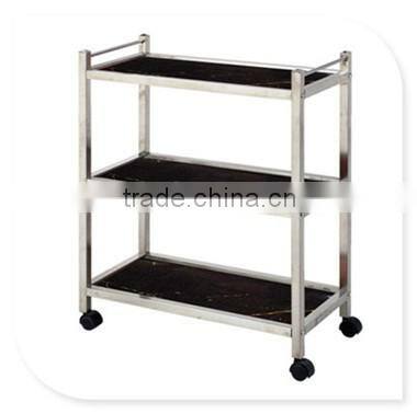 All steel snack car hotel service stainless steel trolley service designs trolley with glasses
