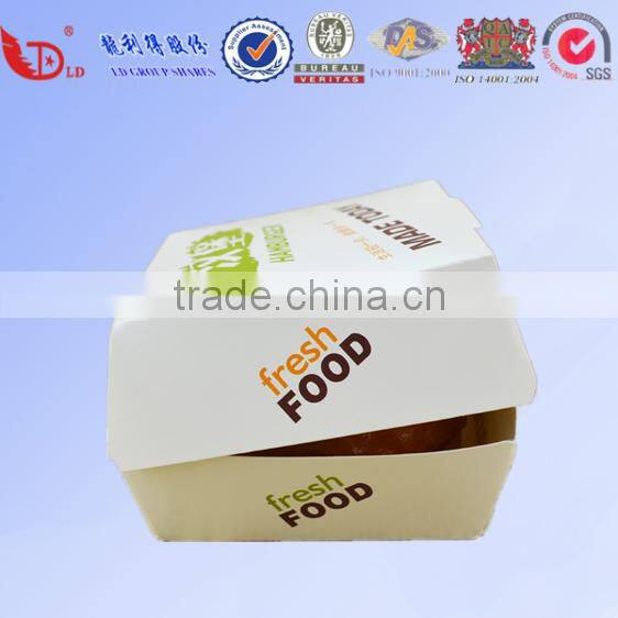 Eco-friendly Food Paper Box Disposable Hamburgers Box